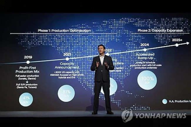 CEO 인베스터 데이 발표하는 호세 무뇨스 현대차 사장