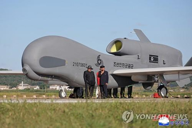 북한 김정은, 전술무인공격기 성능시험 지도