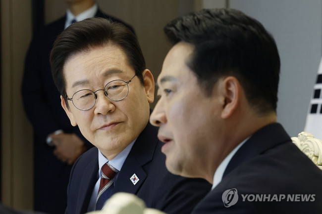 이재명 대통령과 장동혁 국민의힘 대표