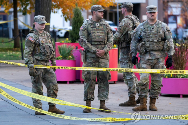 미국 워싱턴DC 백악관 인근 주방위군 병사 피격 현장