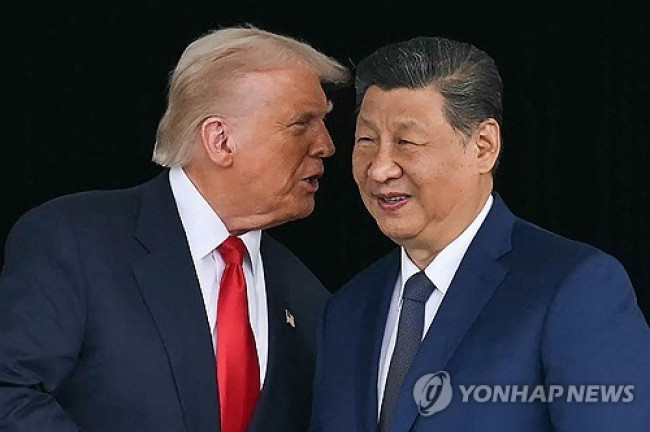 지난 10월 부산에서 만난 트럼프 대통령과 시진핑 주석