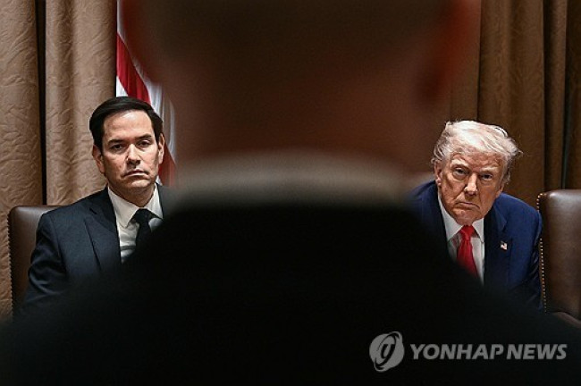마코 루비오 국무장관과 도널드 트럼프 대통령