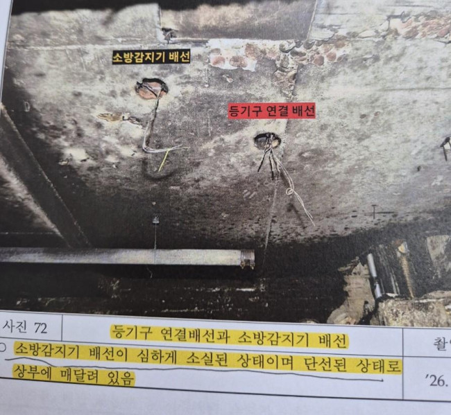 Detector from the fire report