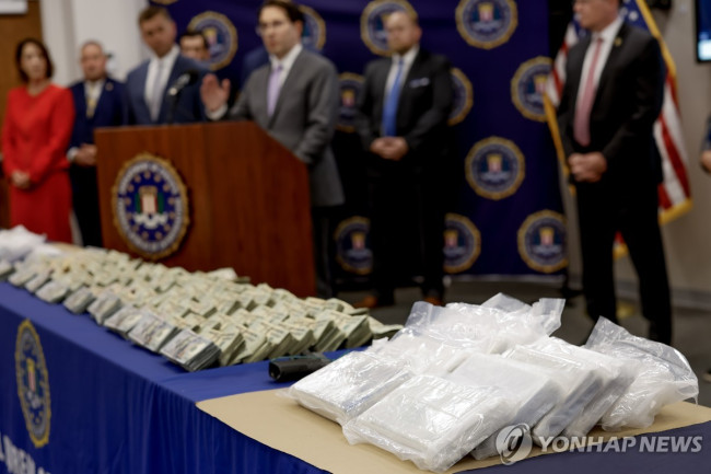 Fentanyl and cash seized by the FBI during an operation in Georgia in 2025