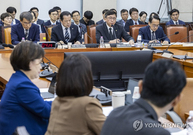 의원 심문에 답하는 강동완 중앙선관위 사무총장 대리