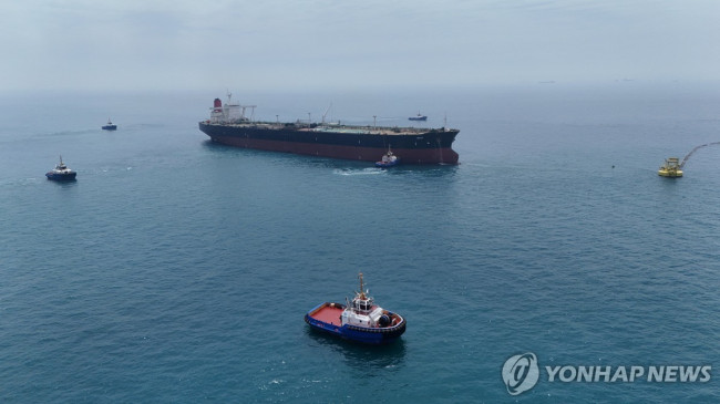 Oil tankers in the Strait of Hormuz (not directly related to the article)